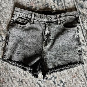 Kendall & Kylie Black Washed Jean Shorts